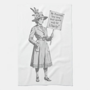 Linge De Cuisine Suffragette vintage, Monsieur le Président, quelle