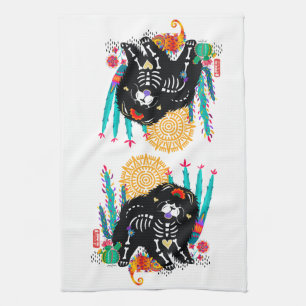 Linge De Cuisine SUGARSKULL NIRVANA chien de chow halloween