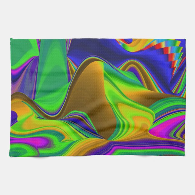 Linge De Cuisine Summerrainbow, Rainbowart 3D Abstrait (Horizontal)