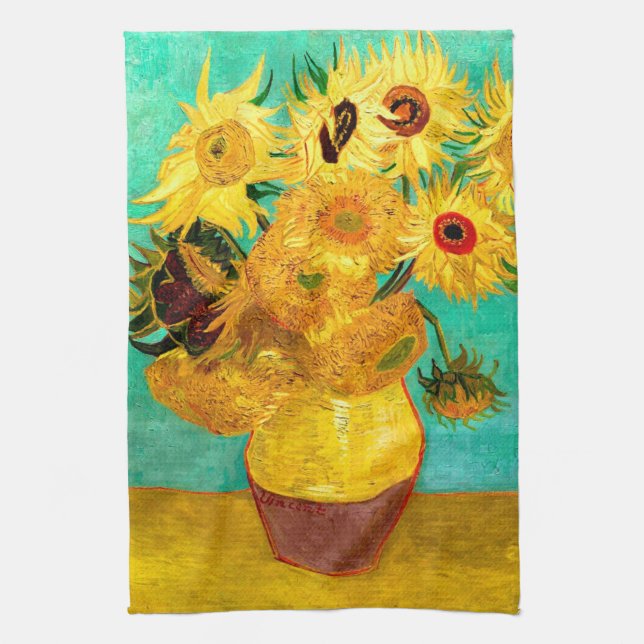 Linge De Cuisine Sunflowers (F455) Van Gogh Fine Art (Vertical)