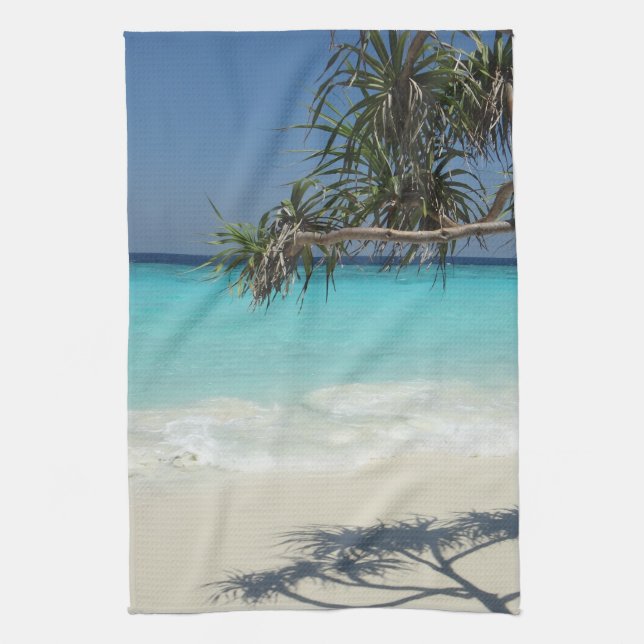 Linge De Cuisine Sunny Tropical Beach Ocean Paradise (Vertical)