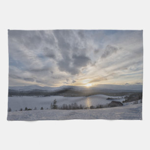 Linge De Cuisine Sunset over frozen
