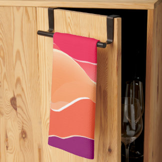 Linge De Cuisine Sunset Peaks Livre moderne Collage Art