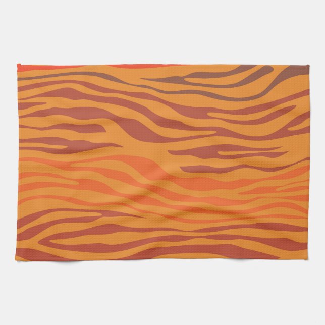 Linge De Cuisine Sunset Zebra Abstrait (Horizontal)