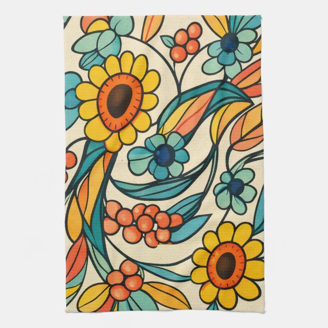 Linge De Cuisine Sunstream Bloom (Vertical)
