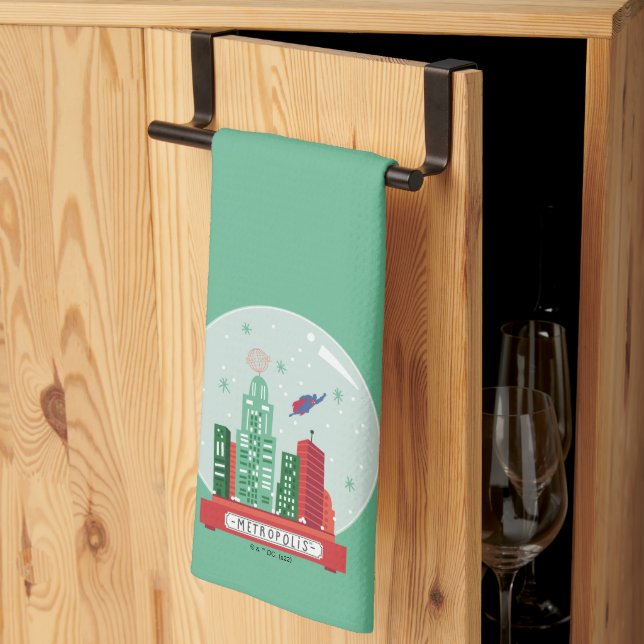 Linge De Cuisine Superman Metropolis Globe des neiges (Pliage en tiers)