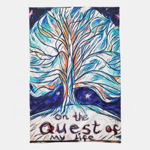 Linge De Cuisine Sur la quête de ma vie - Arbre - Étoiles