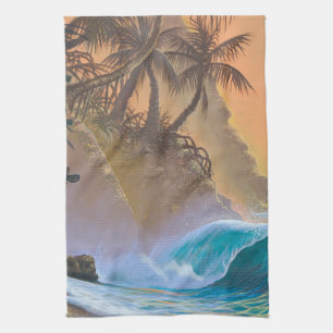Linge De Cuisine Surf de plage de la baie d'Hanalei