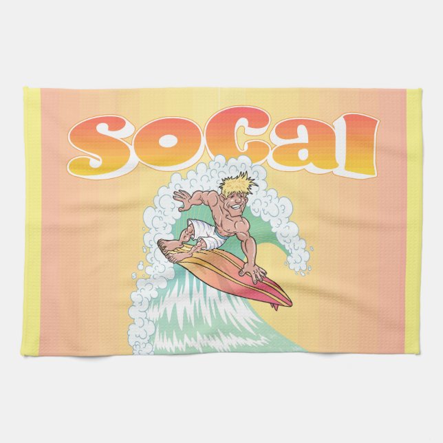 Linge De Cuisine Surfer SoCal (Horizontal)