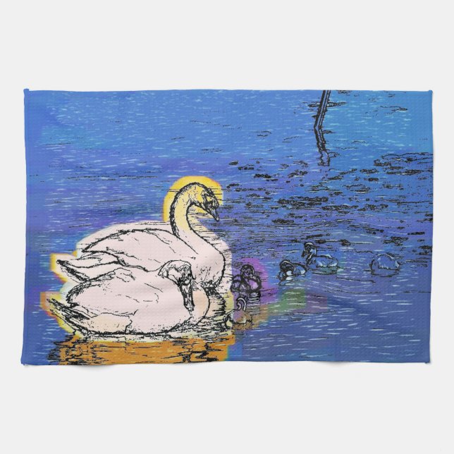 LINGE DE CUISINE SWANS (Horizontal)
