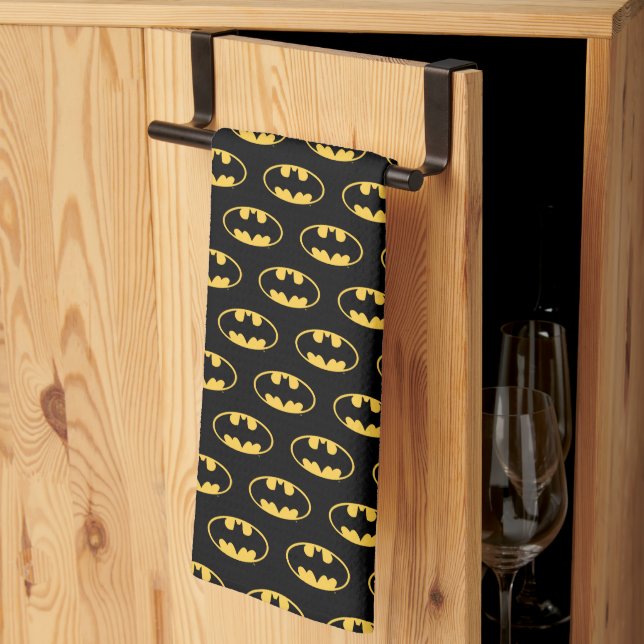 Linge De Cuisine Symbole Batman | Logo ovale (Pliage en tiers)