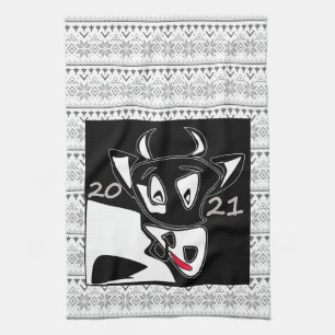 Linge De Cuisine Symbole Bull Nouvel An 2021 calendrier chinois noi
