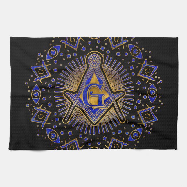 Linge De Cuisine Symbole de la franc-maçonnerie Carré et camionnett (Horizontal)