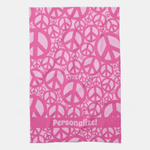 Linge De Cuisine SYMBOLE DE LA PAIX Motif Rose