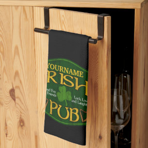 Linge De Cuisine Symbole de pub irlandais personnalisé Man Cave Bar