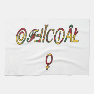 Linge De Cuisine Symbole féminin inversé "OFFICIAL" Imprimer