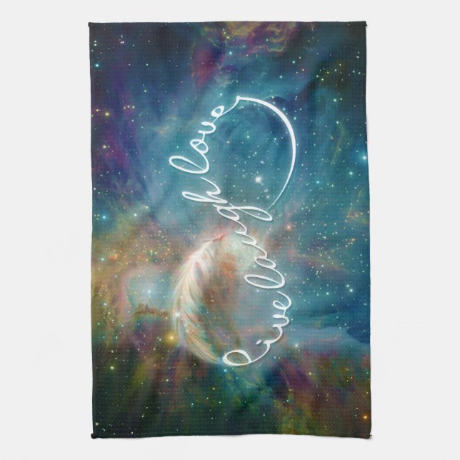 Linge De Cuisine Symbole infinité de "Live Laugh Love" mystique (Vertical)