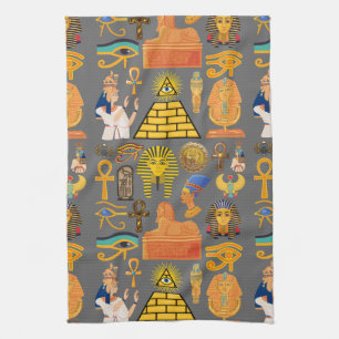Linge De Cuisine Symbole motif Hiéroglyphe égyptien antique