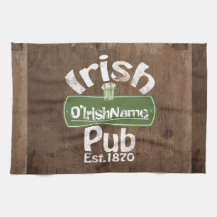 Linge De Cuisine Symbole personnalisé Irish Pub Old Keg