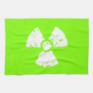 Linge De Cuisine Symbole radioactif vert néon, Chartreuse
