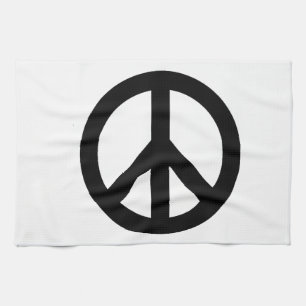 LINGE DE CUISINE SYMBOLE SYMBOLE DE LA PAIX BLANC NOIR