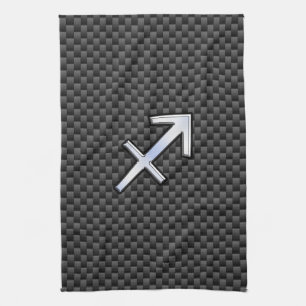 Linge De Cuisine Symbole zodiaque Sagittarius Fibre de charbon de b