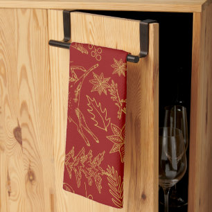 Linge De Cuisine Symboles de Noël motif