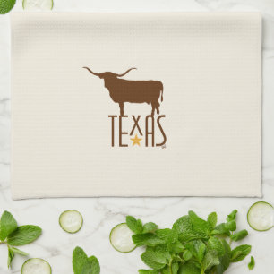 Linge De Cuisine Symboles du Texas, Longhorn, marron