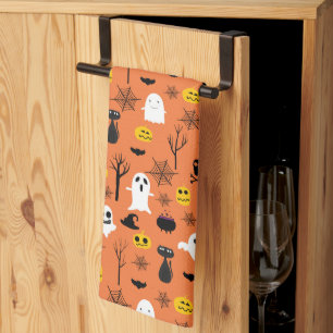 Linge De Cuisine Symboles Halloween classiques motif sans couture