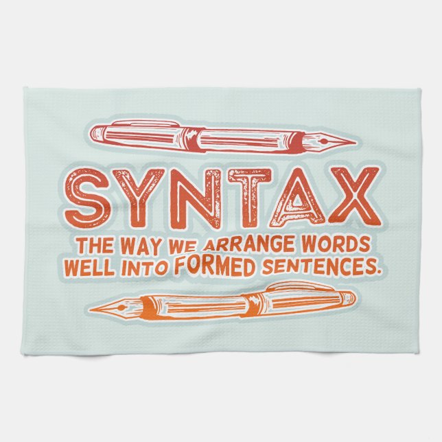 Linge De Cuisine Syntaxe Funky Structure de la phrase Grammaire (Horizontal)
