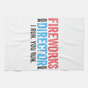 Linge De Cuisine T-Shirt 4 juillet Directeur de Fireworks