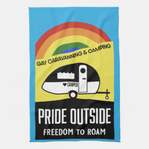 Linge De Cuisine T-shirt camping caravane gay