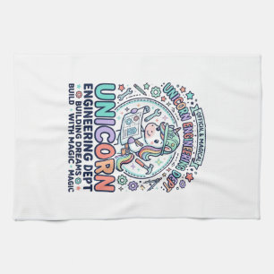 Linge De Cuisine T-Shirt D Typographie Gras Dept Ingénierie Licorne