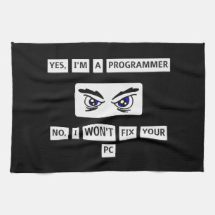 Linge De Cuisine T-shirt de l'avertissement du programmeur