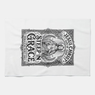Linge De Cuisine T-shirt graphique Jésus amateur de thé chrétien
