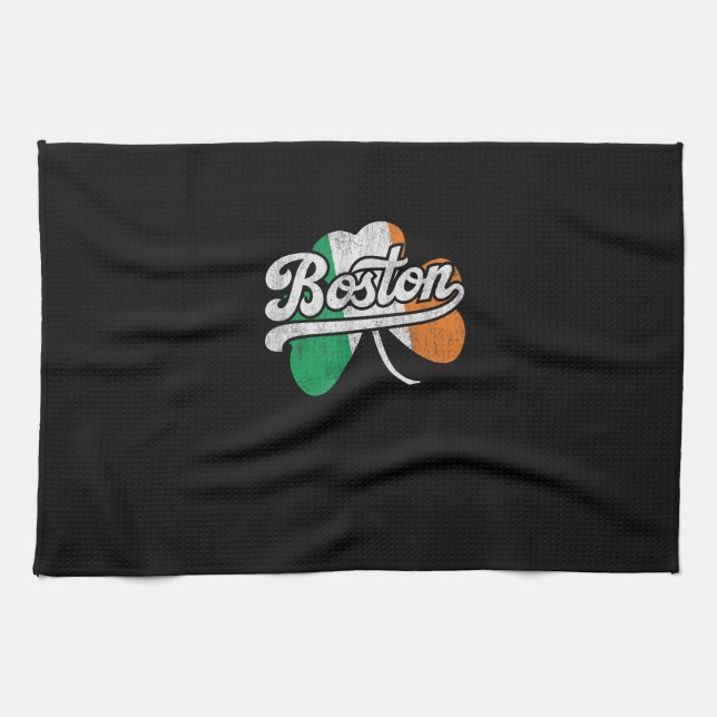 Linge De Cuisine T-shirt irlandais de Boston (Horizontal)