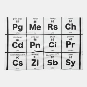 Linge De Cuisine Tableau périodique des vins