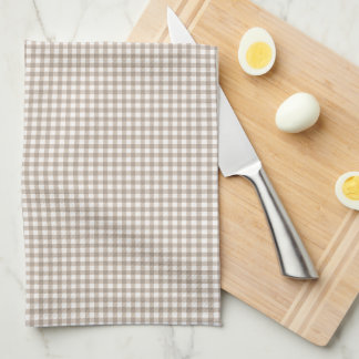 Linge De Cuisine Tablier de cuisine à carreaux marron champignon vi