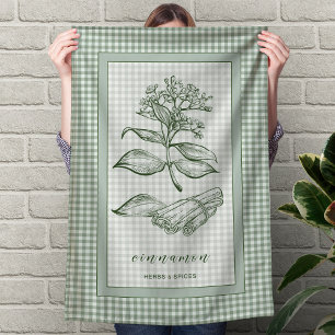 Linge De Cuisine Tablier de cuisine à l'herbe de cannelle – Bordure