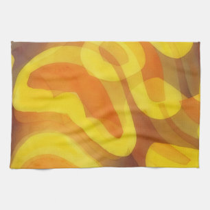 Linge De Cuisine Tablier de cuisine abstrait tranche d'orange Artsy