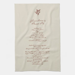 Linge De Cuisine Tablier de cuisine avec recette de tarte de grand-