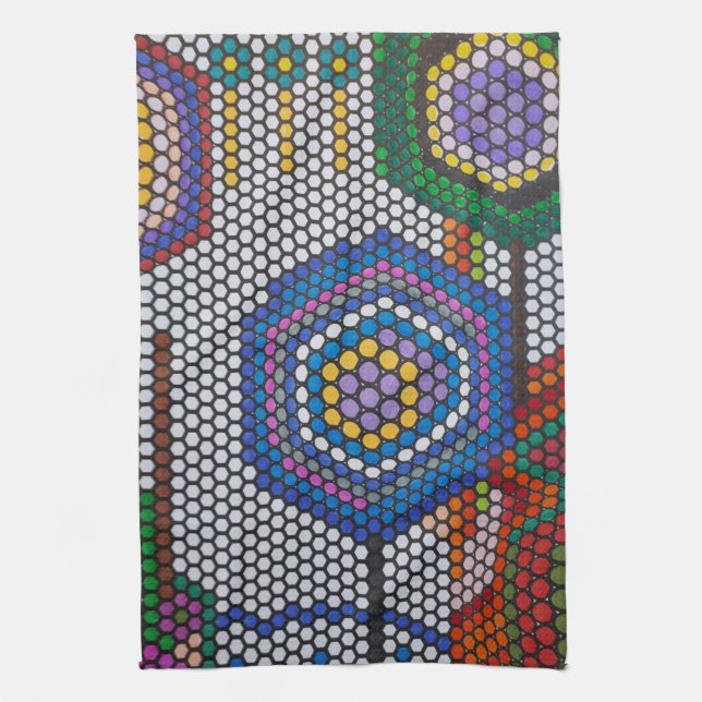 Linge De Cuisine Tablier de cuisine Fleurs Abstraites (Vertical)