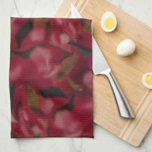 Linge De Cuisine Tablier de cuisine floral bordeaux - Tablier de va