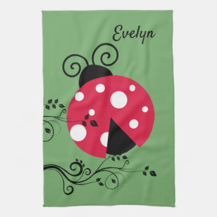 Linge De Cuisine Tablier de cuisine Green Ladybug