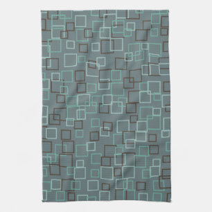 Linge De Cuisine Tablier de cuisine gris bleu rétro
