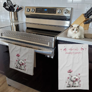 Linge De Cuisine Tablier de cuisine Miau des chats adorables