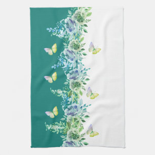 Linge De Cuisine Tablier de cuisine papillons botaniques vert sarce