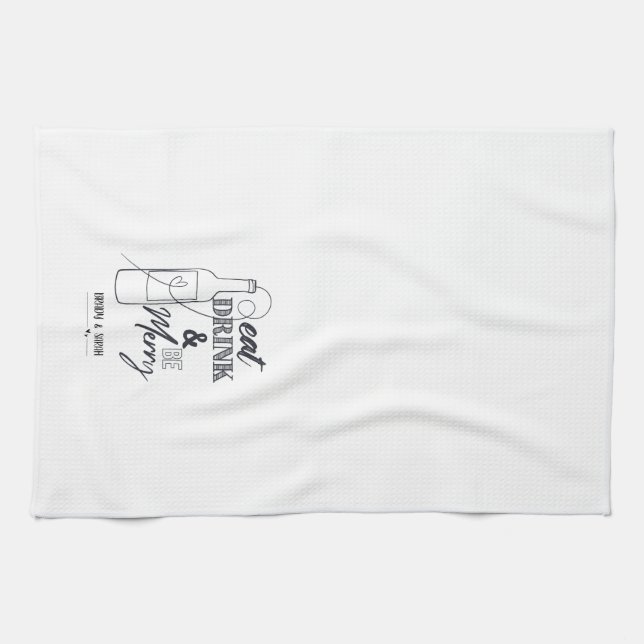 Linge De Cuisine Tablier de cuisine personnalisé "Manger, boire et  (Horizontal)