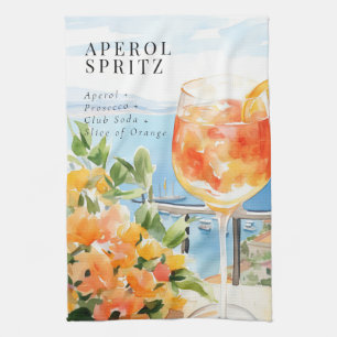 Linge De Cuisine Tablier de thé Aperol Spritz Amalfi Italie