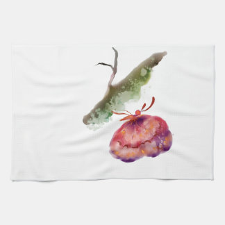 Linge De Cuisine Tabliers botaniques papillon aquarelle vibrants